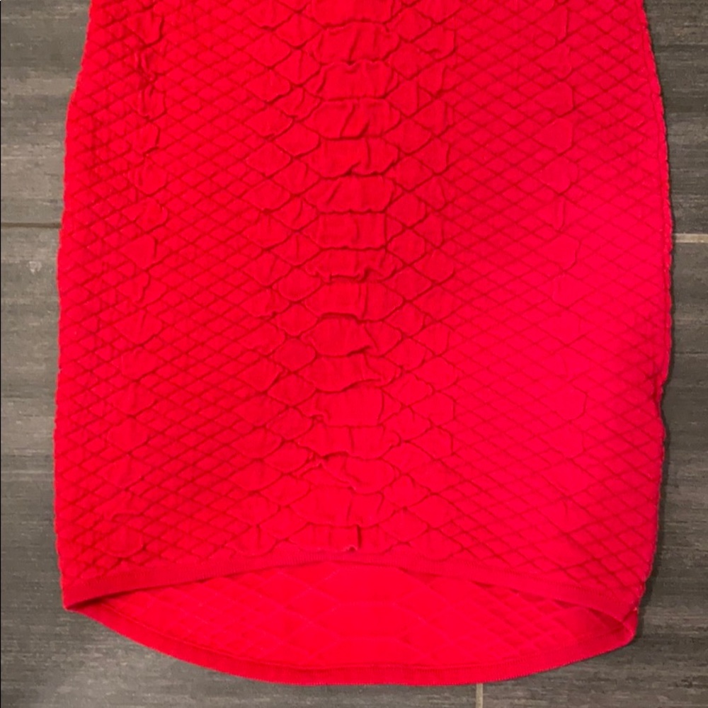 GUESS Red Snakeskin Bodycon Mini Dress S - Picture 3 of 6
